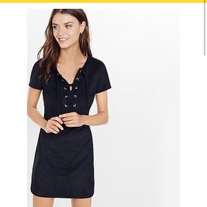 Express Suede LaceUp Dress